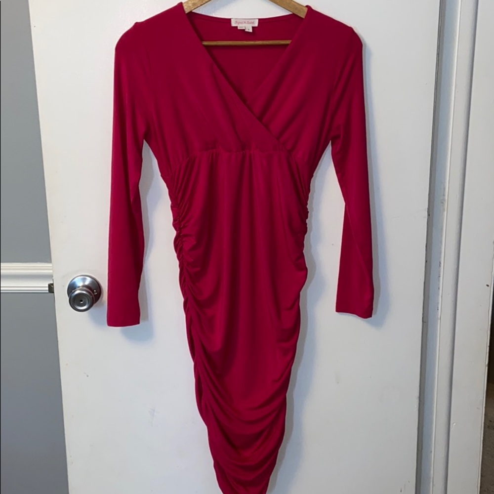 Fuchsia Maternity Dress
